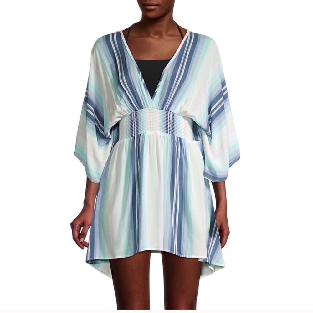 NWTs Surf Gypsy Printed Striped Swim Cover Up Dress Size Small